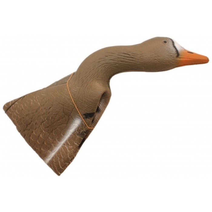 Чучело ГУСЬ коричневый кормящийся мягкий на ноге