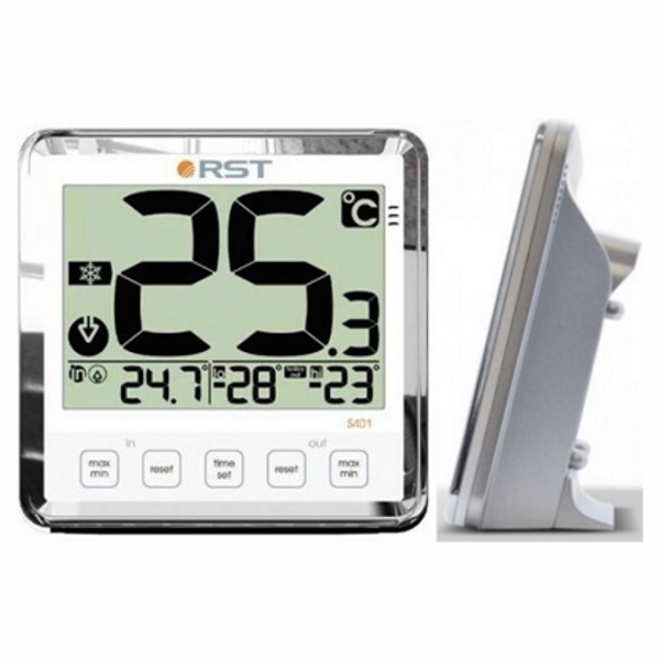 Термометр (большой дисплей, шампань) цифровой