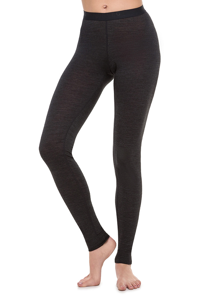 Леггинсы Wool+Silk женские (серый меланж)